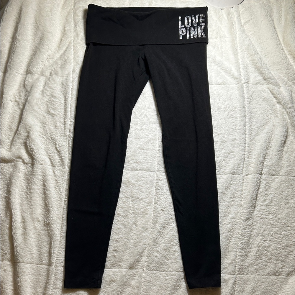 Victoria’s Secret PINK “Cowboys” Fold-Over Leggings